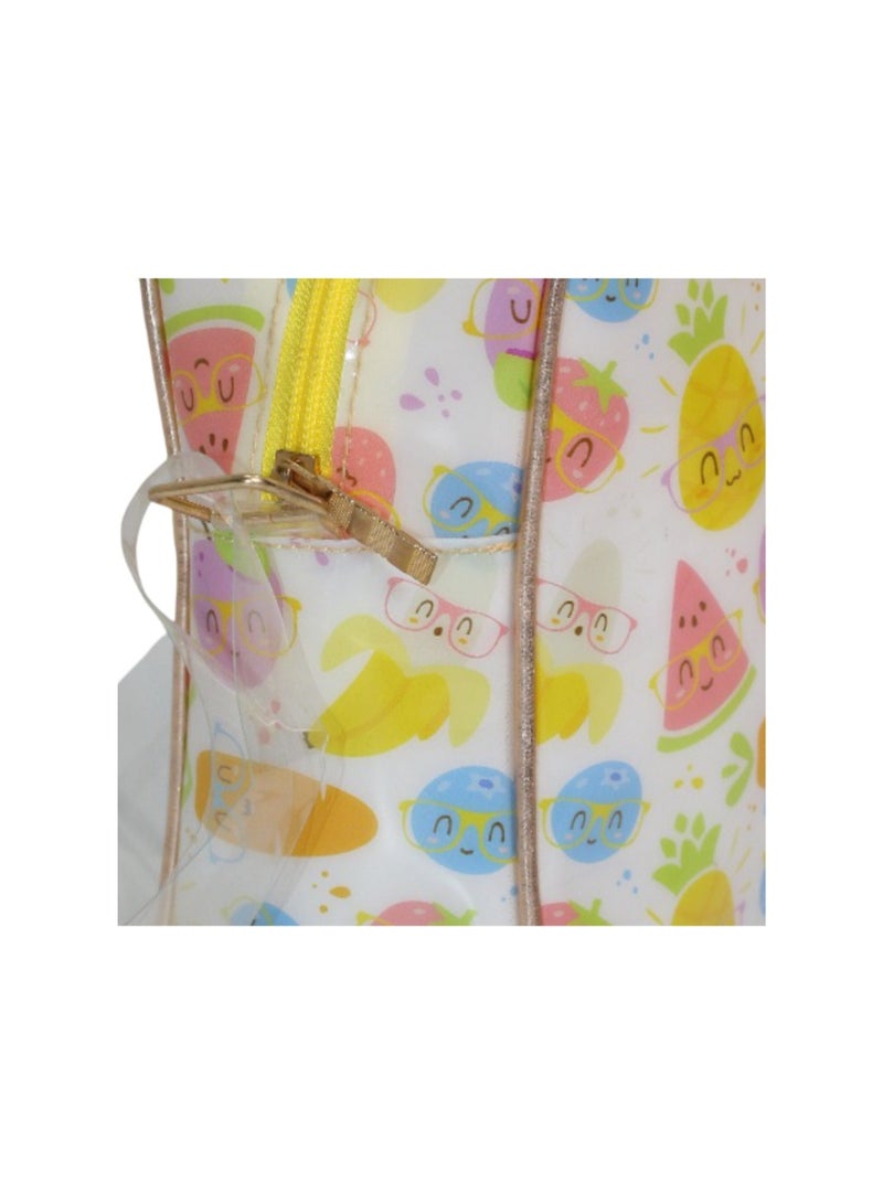 فانسي حقيبة كروس للبنات - بيضاء بتصميم فواكه - Image 3